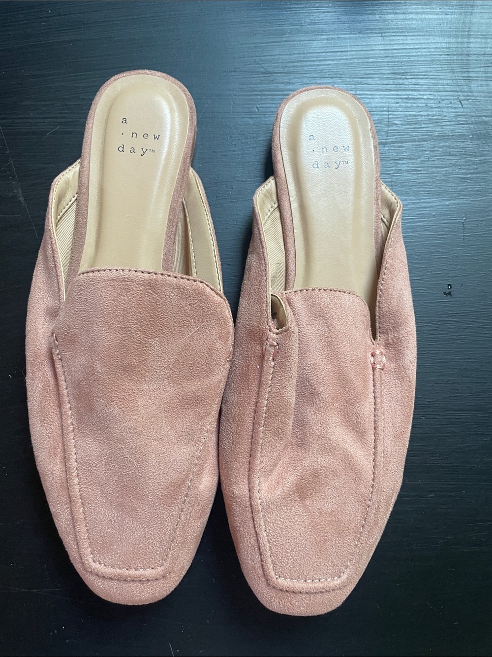 a new day Dusty Pink Suede Backless Mules
